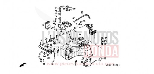 KRAFTSTOFFTANK/KRAFTSTOFFPUMPE (GL1500AN/SEN) GL1500SEN de 1992